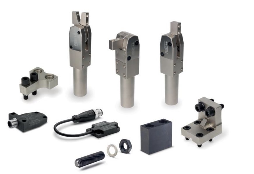 Nickel-plated steel pneumatic fastening clamps: high clamping force, low compressed air consumption and improved corrosion resistance